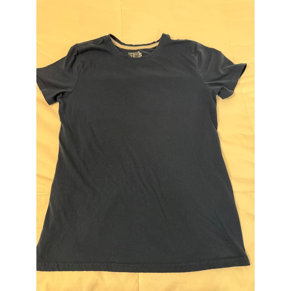 Time and Tru Womens Blue Cove Crew Neck Short Sleeve T-Shirt TTL19004 Small 4-6